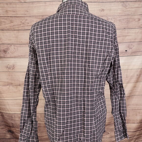 JOHN VARVATOS USA LONG SLEEVE PLAID BUTTON DOWN SHIRT MEN SIZE L LARGE - Picture 4 of 8